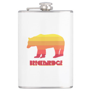 Breckenridge Colorado Rainbow Bear Hip Flask
