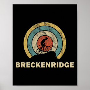 Breckenridge Colorado Retro Cycling Mtb  Poster