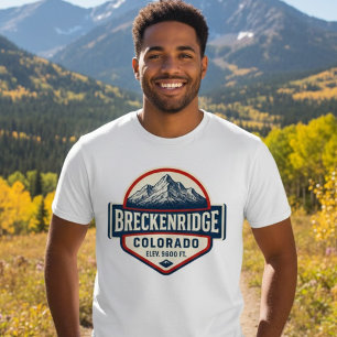 Breckenridge Colorado  - Retro Mountain Emblem T-Shirt