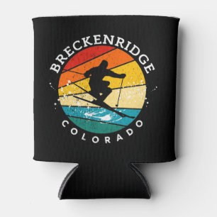 Breckenridge Colorado Retro Vintage Can Cooler
