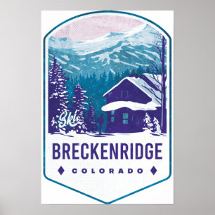 Breckenridge Colorado Ski Badge Poster