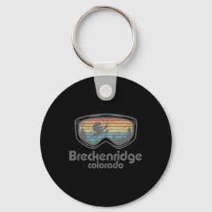 Breckenridge Colorado Ski Mountain Skiing Retro Sk Keychain