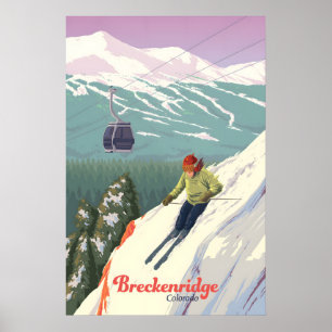 Breckenridge Colorado Ski Resort Travel Poster