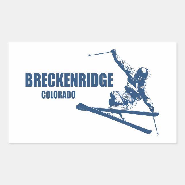 Breckenridge Colorado Skier Sticker (Front)