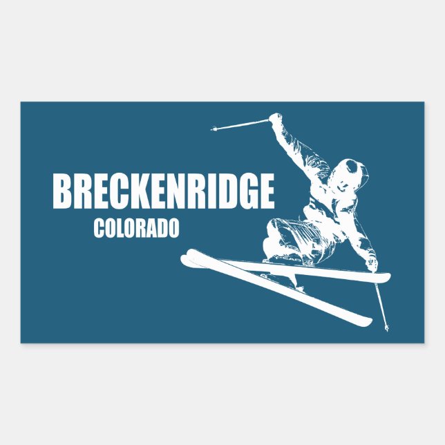 Breckenridge Colorado Skier Sticker (Front)
