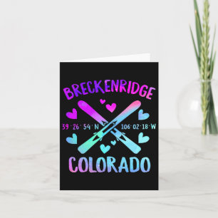 Breckenridge Colorado Skiing Mountain Snowboarding Card