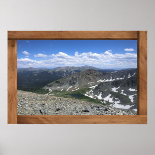 Breckenridge Colorado snow rocks poster print