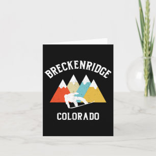 Breckenridge Colorado Snowboard Vacation Souvenir Card