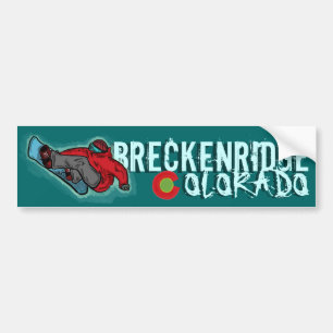 Breckenridge Colorado snowboarder bumpersticker Bumper Sticker