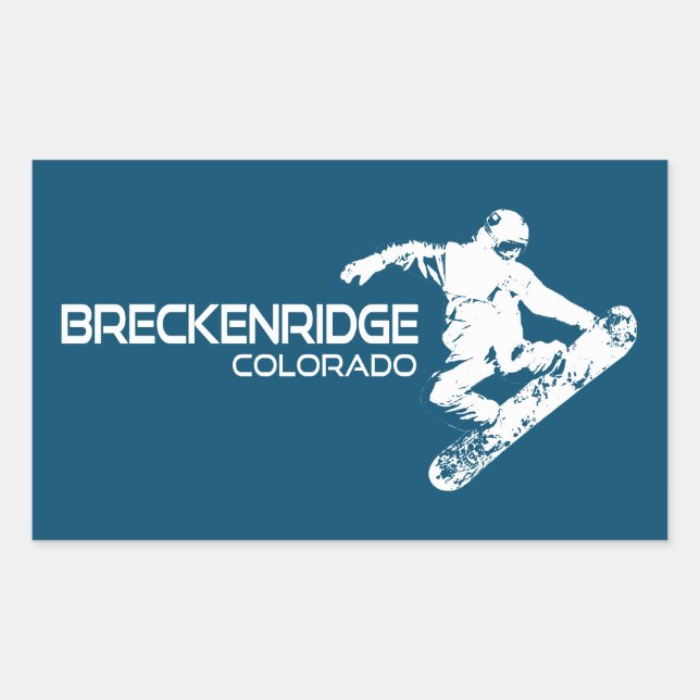 Breckenridge Colorado Snowboarder Sticker (Front)