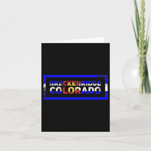 Breckenridge Colorado State Flag Retro Mountain Sk Card
