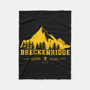 Breckenridge Colorado Usa Ski Resort Alpine Skiing Fleece Blanket