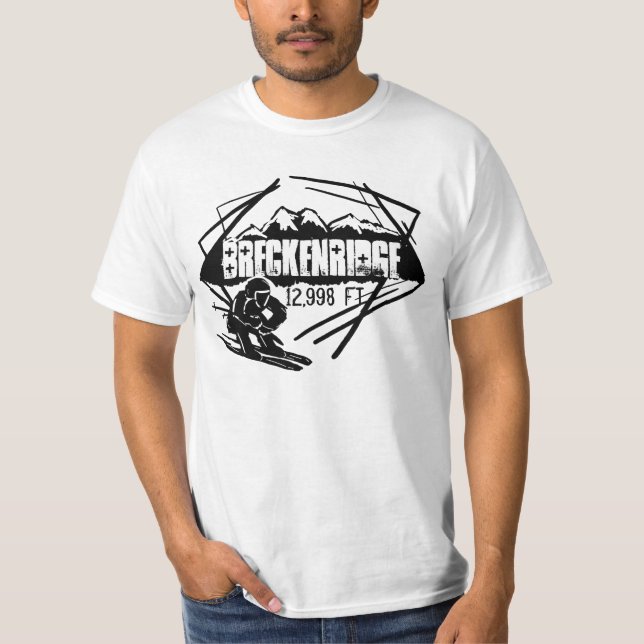 Breckenridge Colorado value elevation ski tee (Front)
