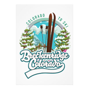 Breckenridge, Colorado Vintage ski logo Photo Print
