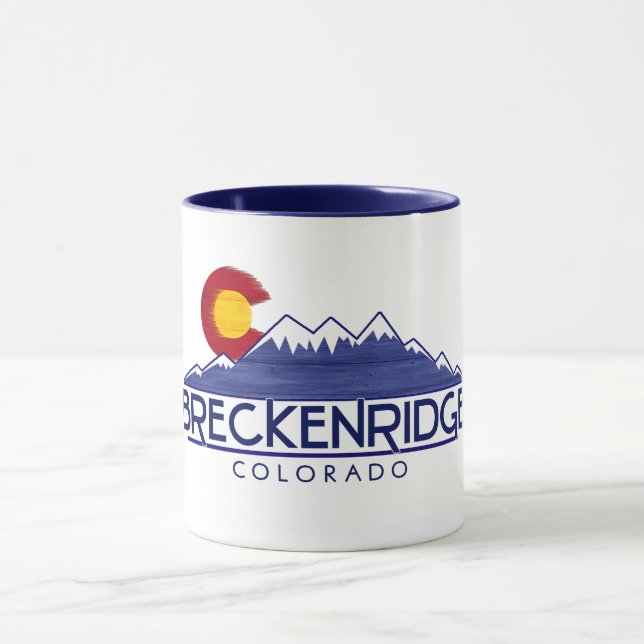 Breckenridge Colorado wood mountains mug (Center)