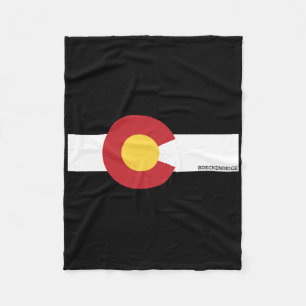 Breckenridge Colorado X Co Flag Fleece Blanket