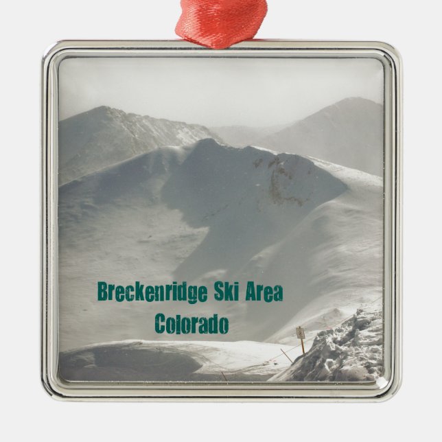 Breckenridge Ski Area, CO Metal Ornament (Front)