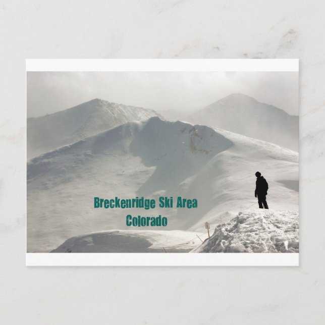 Breckenridge Ski Area, CO Postcard (Front)