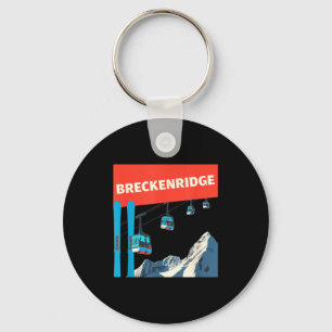 Breckenridge skiing - retro breckenridge ski  keychain