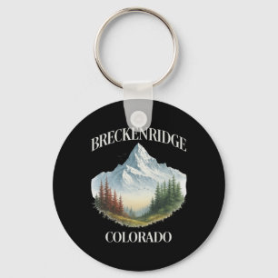 Breckenridge Snow Mountains Skiing Hiking Colorado Keychain