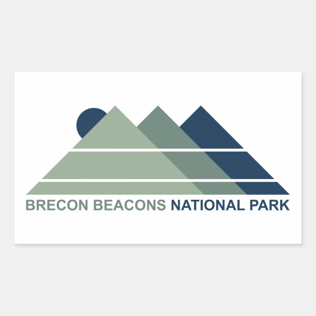 Brecon Beacons National Park Mountain Sun Sticker (Front)