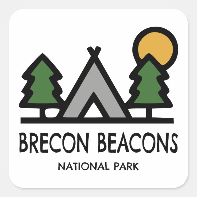 Brecon Beacons National Park Square Sticker (Front)