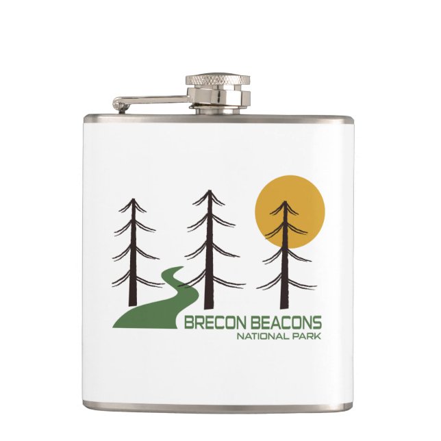 Brecon Beacons National Park Trail Hip Flask (Front)