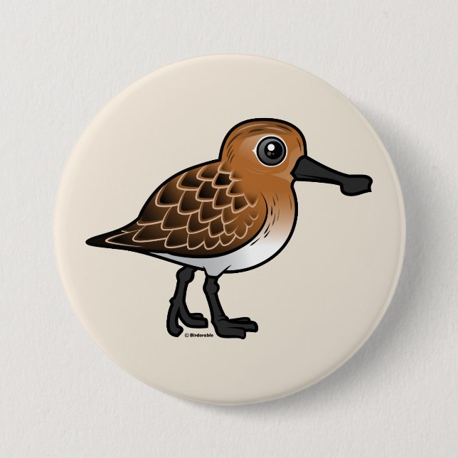 Breeding Spoon-billed Sandpiper 3 Inch Round Button (Front)