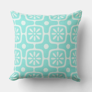 breeze block style retro pattern throw pillow