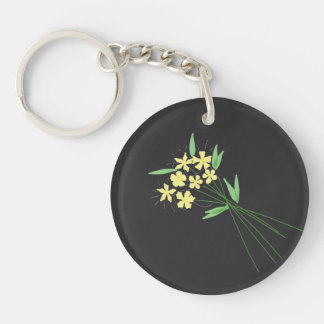 "Breeze in Bloom" – Porte-clés floral dessiné à la