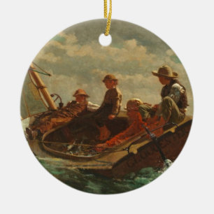 Breezing Up (A Fair Wind) 1873-76 Ceramic Ornament