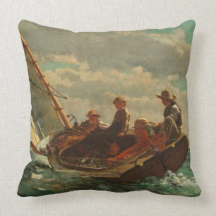 Breezing Up (A Fair Wind) 1873-76 Throw Pillow