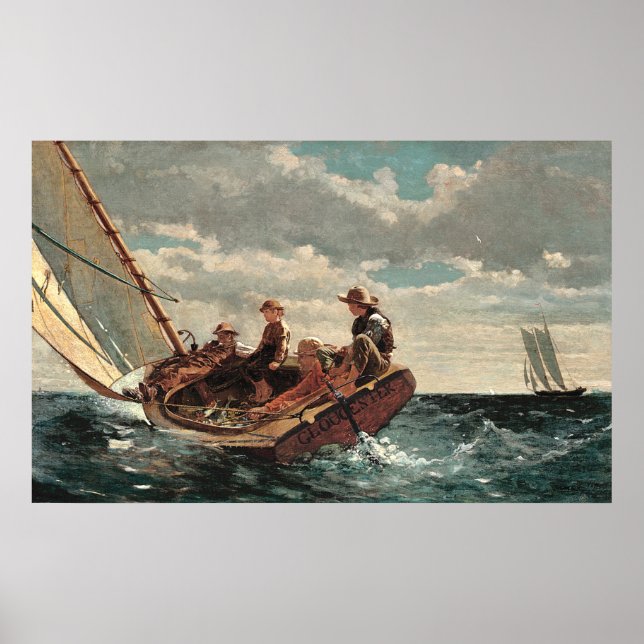 Breezing Up A Fair Wind by Winslow Homer Poster (Front)