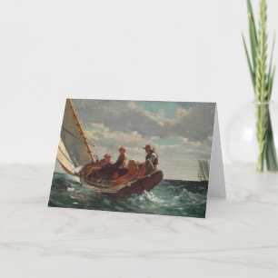 Breezing Up (A Fair Wind)   Winslow Homer Card
