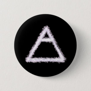 Breezy Air Element Alchemy Symbol 2 Inch Round Button