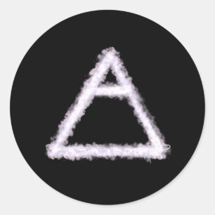 Breezy Air Element Alchemy Symbol Classic Round Sticker