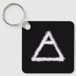 Breezy Air Element Alchemy Symbol Metal Keychain