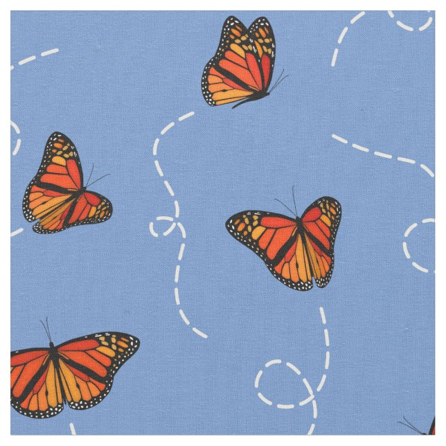 breezy butterflies pattern fabric (Close Up)