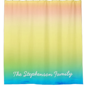 Breezy Cool Blue to Yellow Gradient and White Text