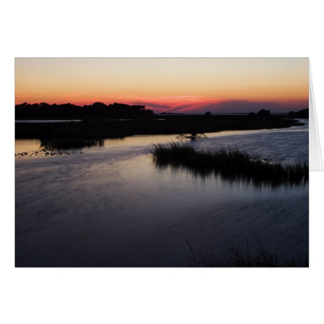 Breezy Gulf Sunset Blank Card (Front Horizontal)