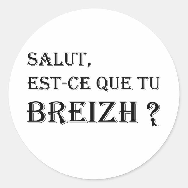 breizh classic round sticker (Front)