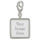 Create Your Own Silver Plated Square Charm