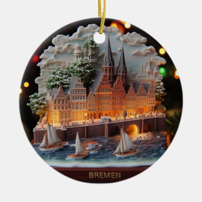 Brême Pays des merveilles : Ornement de Noël en 3D (Devant)