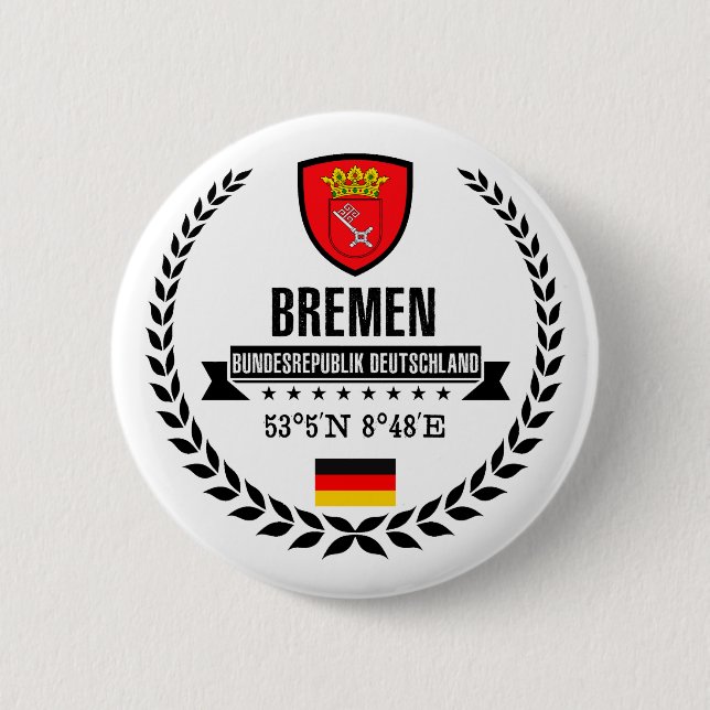 Bremen 2 Inch Round Button (Front)