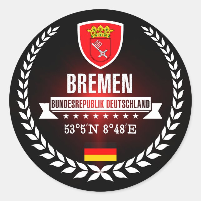 Bremen Classic Round Sticker (Front)