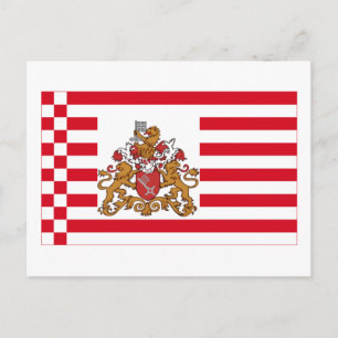 Bremen Flag with Greater Arms Postcard