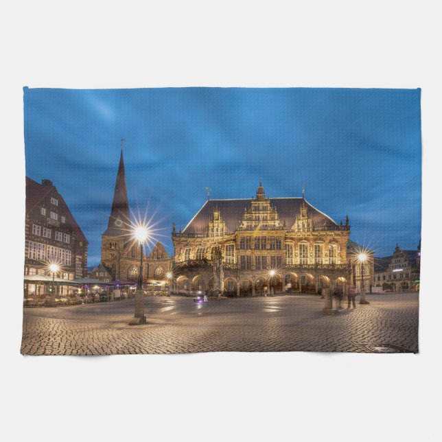 Bremen Germany Kitchen Towel (Horizontal)
