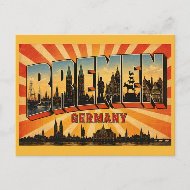 Bremen Germany Roland Statue Postcard (Front)