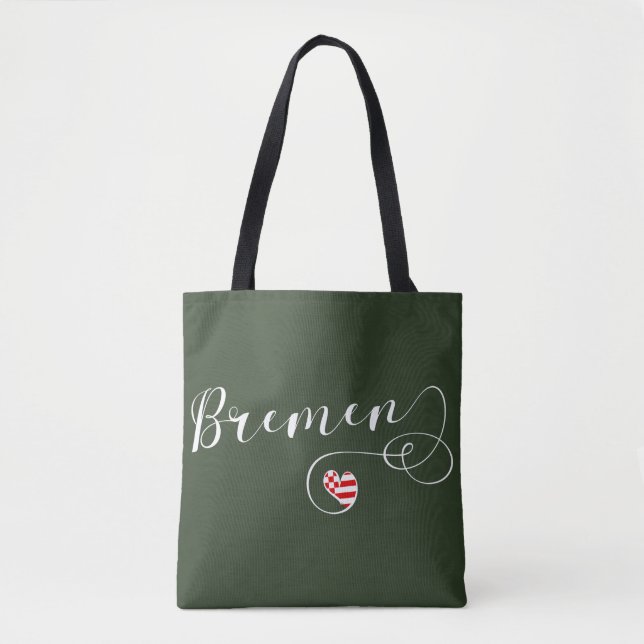 Bremen Heart Flag, Germany Tote Bag (Front)