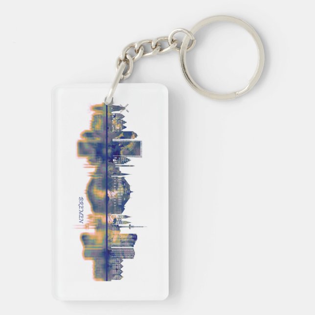 Bremen Skyline Keychain (Back)